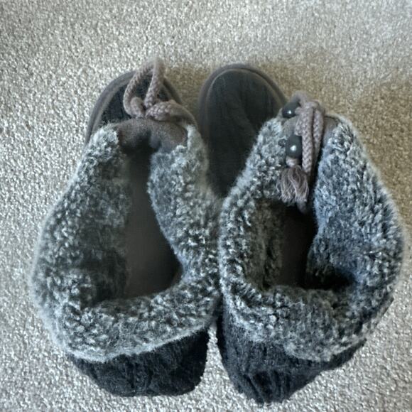 Skechers Gray Sweater Pull On Boots Women’s Size 6 - Picture 9 of 10
